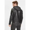 Geaca de Piele Barbati Gipsy Negru Antic GMBako LAROV - readytowear.ro