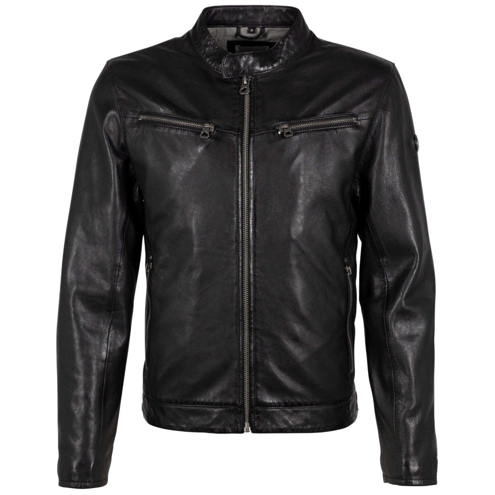 Geaca de Piele Barbati Gipsy Neagra GMBaltimore