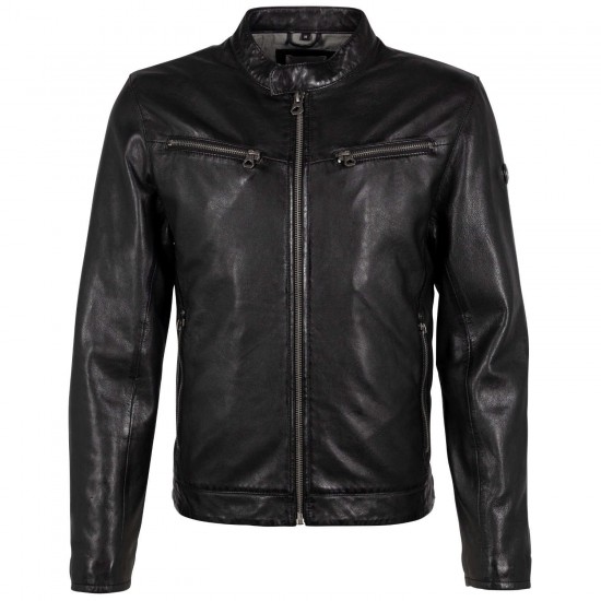 Geaca de Piele Barbati Gipsy Neagra GMBaltimore