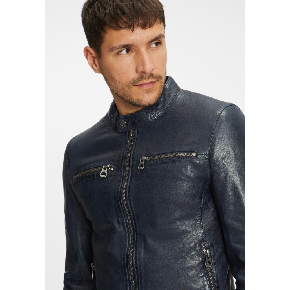 Geaca de Piele Barbati Gipsy Bleumarin GMBalton SF LASOV Geaca de Piele Barbati Gipsy Bleumarin GMBalton SF LASOV - readytowear.ro