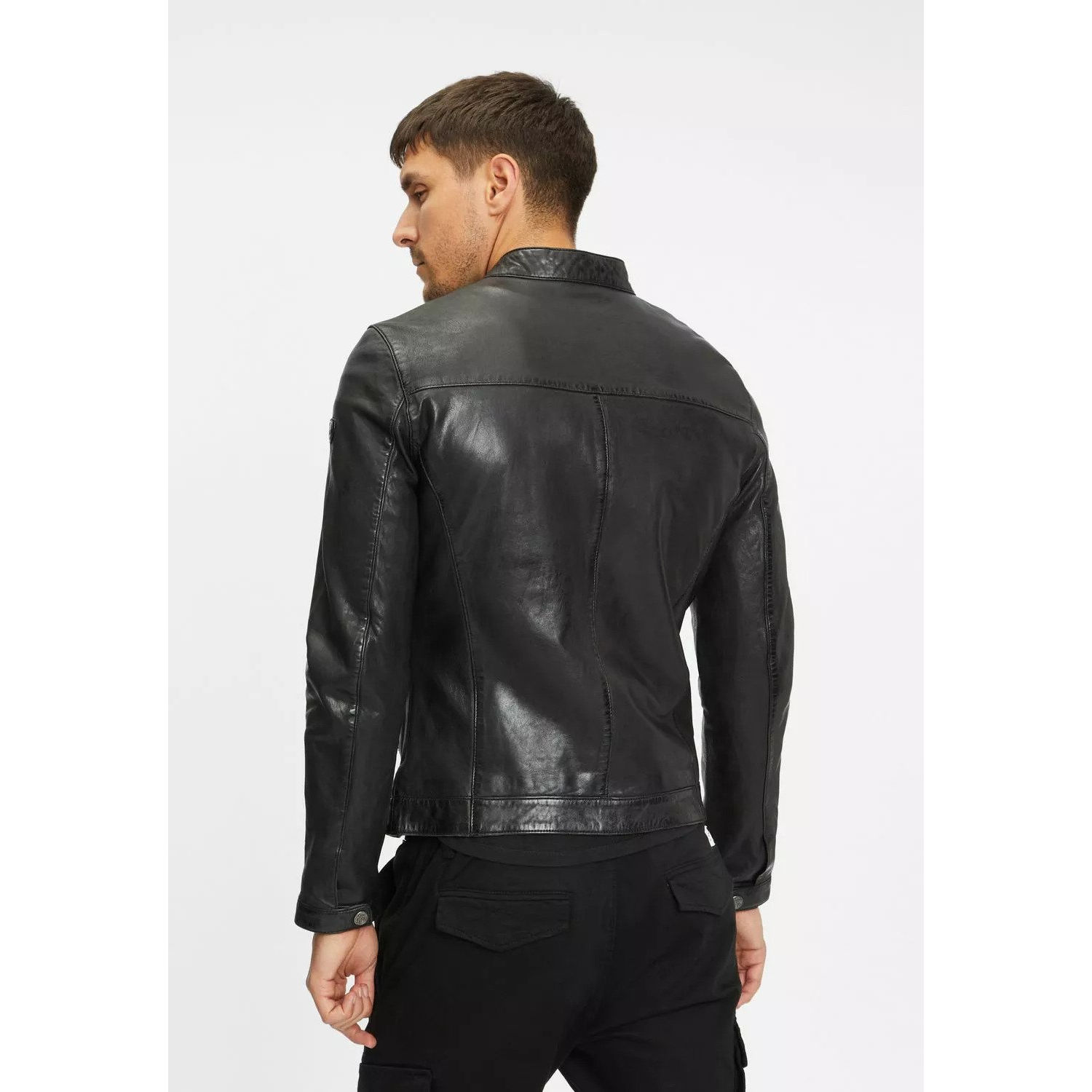 Geaca de Piele Barbati Gipsy Neagra GMBalton – Black Friday