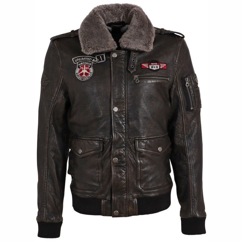 Geaca de Piele Barbati Gipsy Negru Antic GMBandon LAMOV W – IMBRACAMINTE Geaca de Piele Barbati Gipsy Negru Antic GMBandon LAMOV W – IMBRACAMINTE