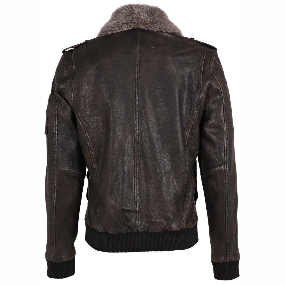 Geaca de Piele Barbati Gipsy Negru Antic GMBandon LAMOV W Geaca de Piele Barbati Gipsy Negru Antic GMBandon LAMOV W - readytowear.ro