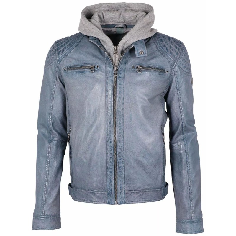 Geaca de Piele Barbati Gipsy Albastru Deschis GMBarlo LONTV – IMBRACAMINTE Geaca de Piele Barbati Gipsy Albastru Deschis GMBarlo LONTV – IMBRACAMINTE