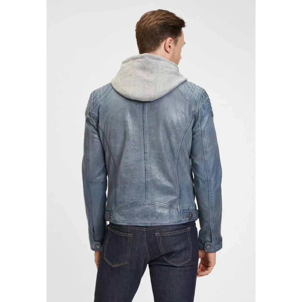 Geaca de Piele Barbati Gipsy Albastru Deschis GMBarlo LONTV geci de piele - readytowear.ro