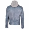 Geaca de Piele Barbati Gipsy Albastru Deschis GMBarlo LONTV - readytowear.ro