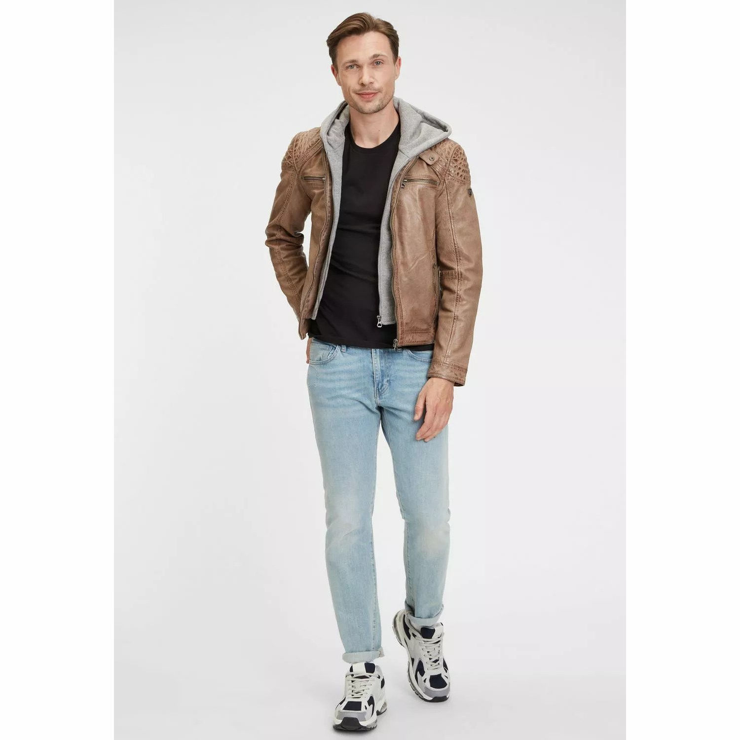 Geaca de Piele Barbati Gipsy Maro Deschis GMBarlo LONTV – IMBRACAMINTE Geaca de Piele Barbati Gipsy Maro Deschis GMBarlo LONTV – IMBRACAMINTE