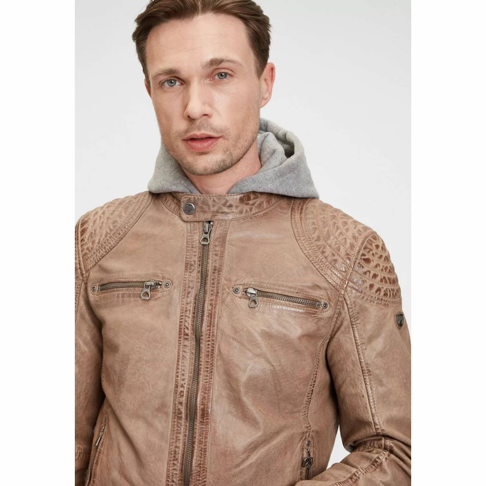 Geaca de Piele Barbati Gipsy Maro Deschis GMBarlo LONTV Geaca de Piele Barbati Gipsy Maro Deschis GMBarlo LONTV - readytowear.ro
