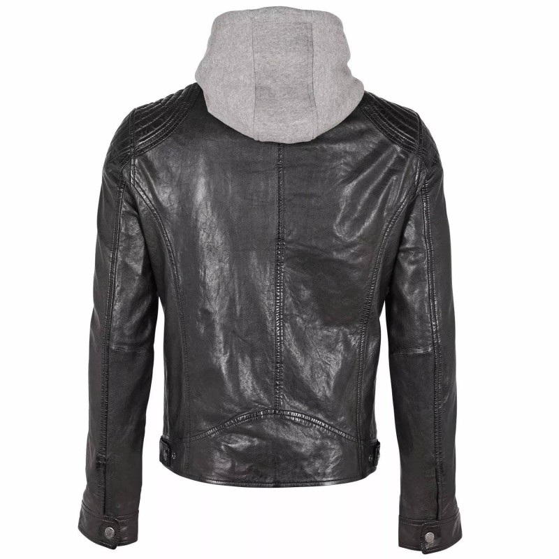 Geaca de Piele Barbati Gipsy Neagra GMBarlo – Black Friday
