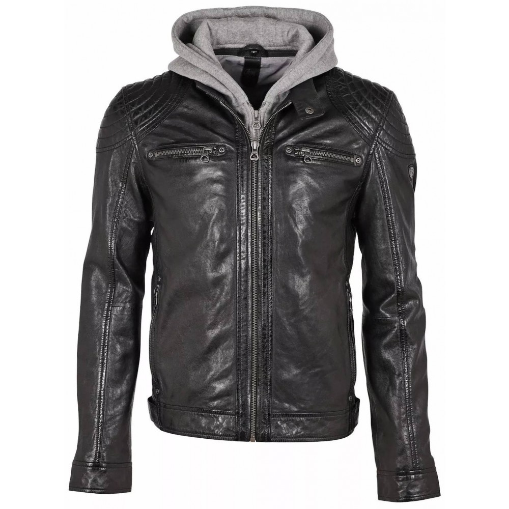 Geaca de Piele Barbati Gipsy Neagra GMBarlo LONTV geci de piele - readytowear.ro