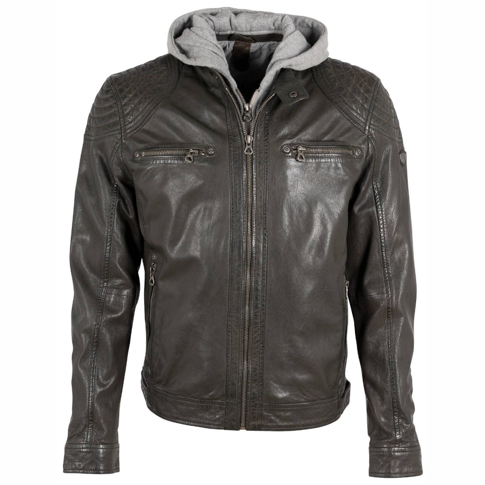 Geaca de Piele Barbati Gipsy Olive Inchis GMBarlo LONTV Geaca de Piele Barbati Gipsy Olive Inchis GMBarlo LONTV - readytowear.ro