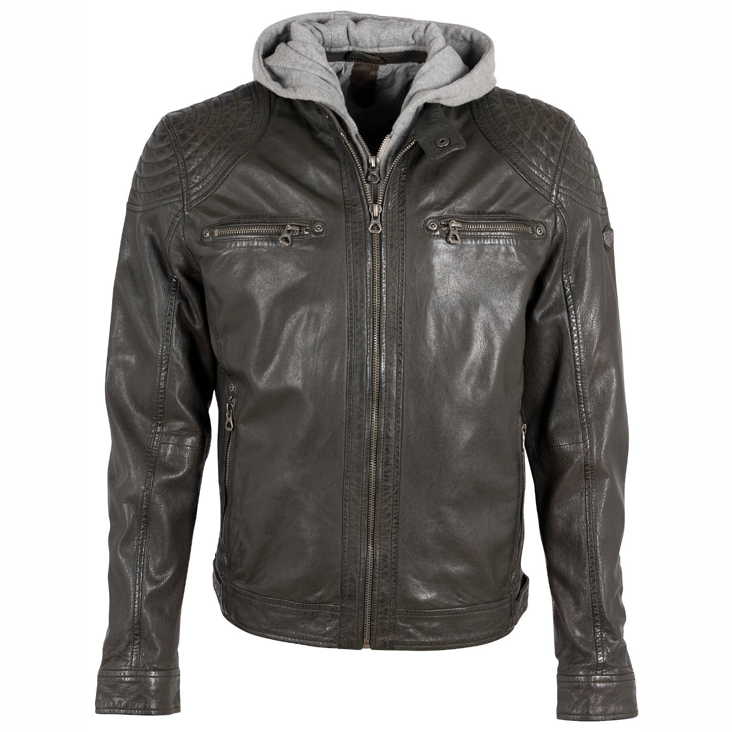 Geaca de Piele Barbati Gipsy Olive Inchis GMBarlo LONTV – IMBRACAMINTE