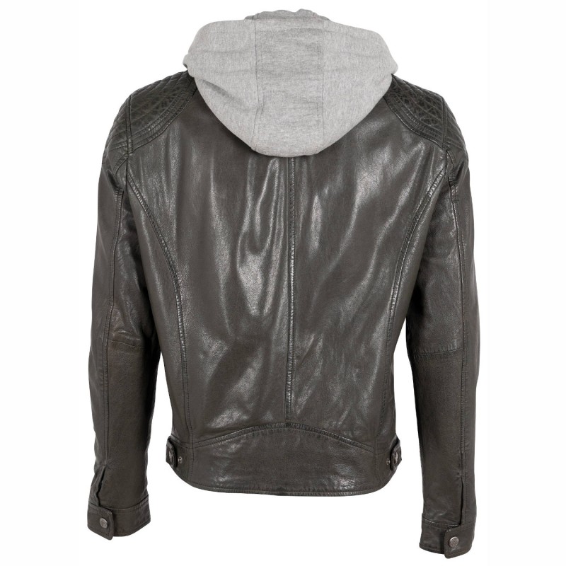 Geaca de Piele Barbati Gipsy Olive Inchis GMBarlo LONTV – IMBRACAMINTE