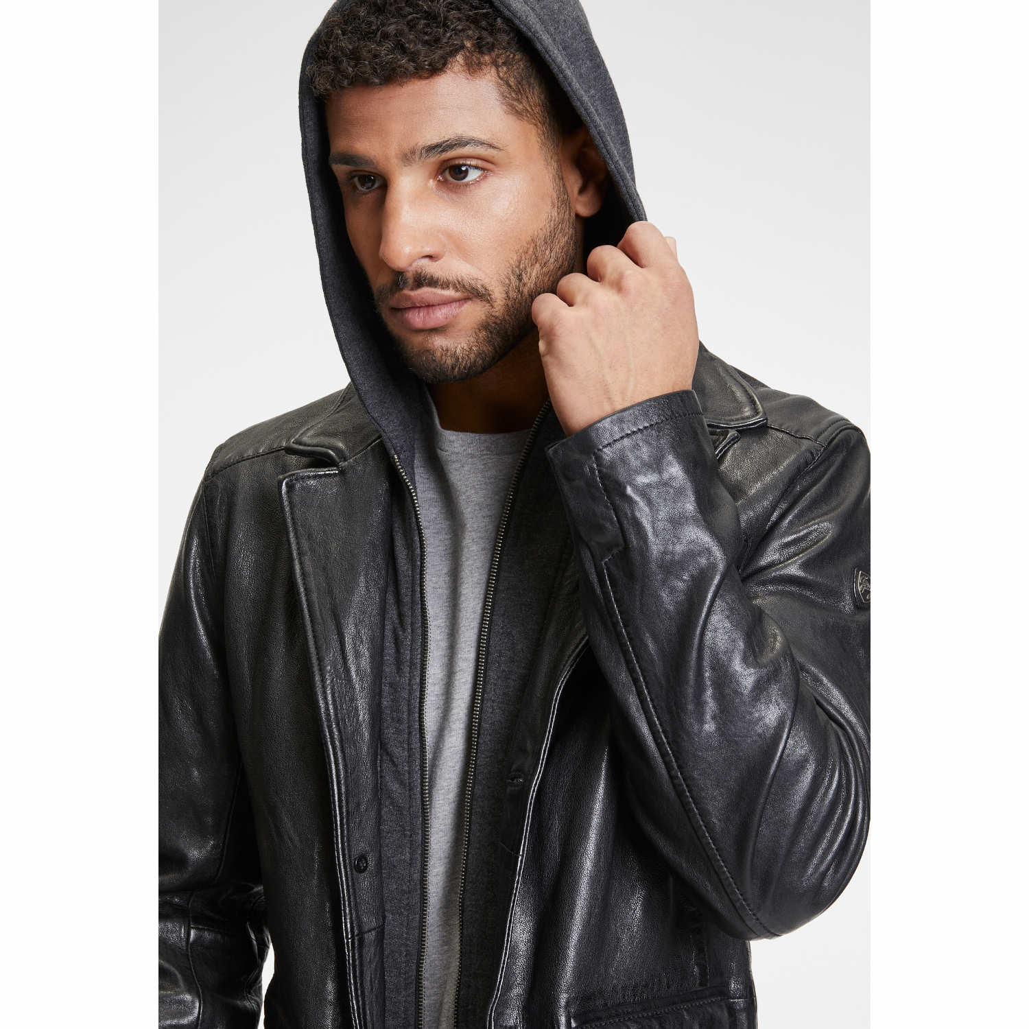 Geaca de Piele Barbati Gipsy Neagra GMBasie – IMBRACAMINTE