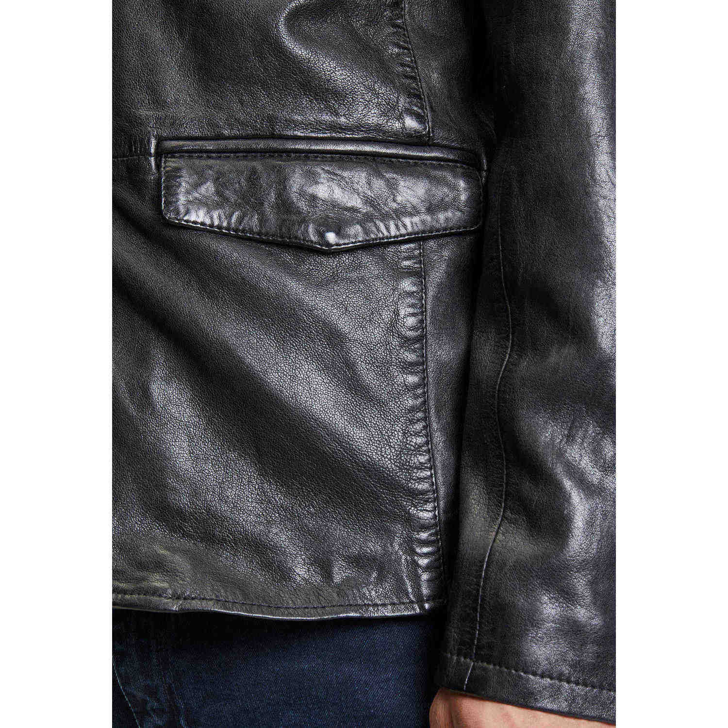 Geaca de Piele Barbati Gipsy Neagra GMBasie – IMBRACAMINTE