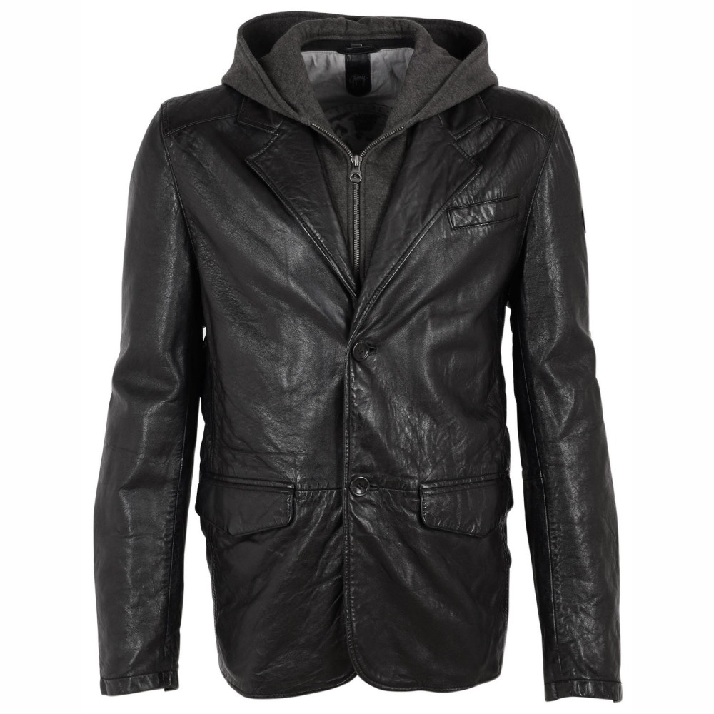 Geaca de Piele Barbati Gipsy Neagra GMBasie Geaca de Piele Barbati Gipsy Neagra GMBasie - readytowear