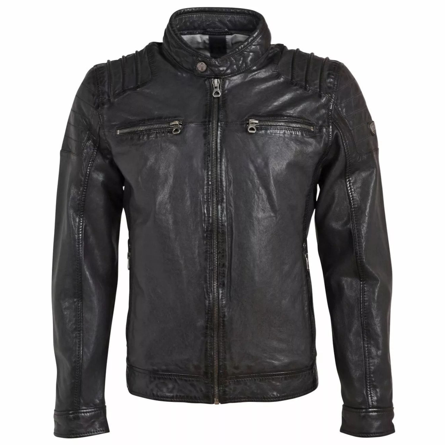 Geaca de Piele Barbati Gipsy Antracit GMBatar – Black Friday