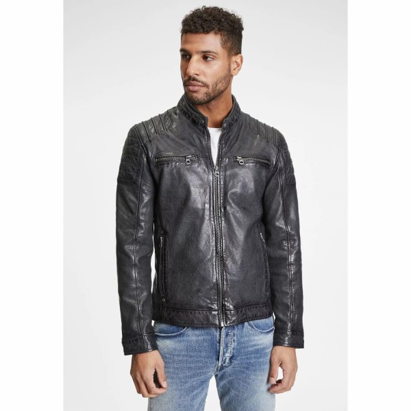 Geaca de Piele Barbati Gipsy Antracit GMBatar – Black Friday — fotografia 4