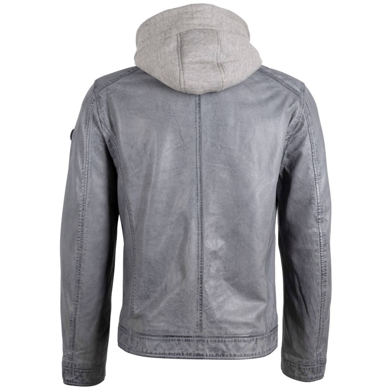 Geaca de Piele Barbati Gipsy Albastru Prafuit GMBaxder – Black Friday