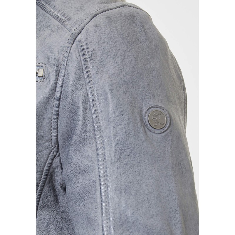 Geaca de Piele Barbati Gipsy Albastru Prafuit GMBaxder – Black Friday