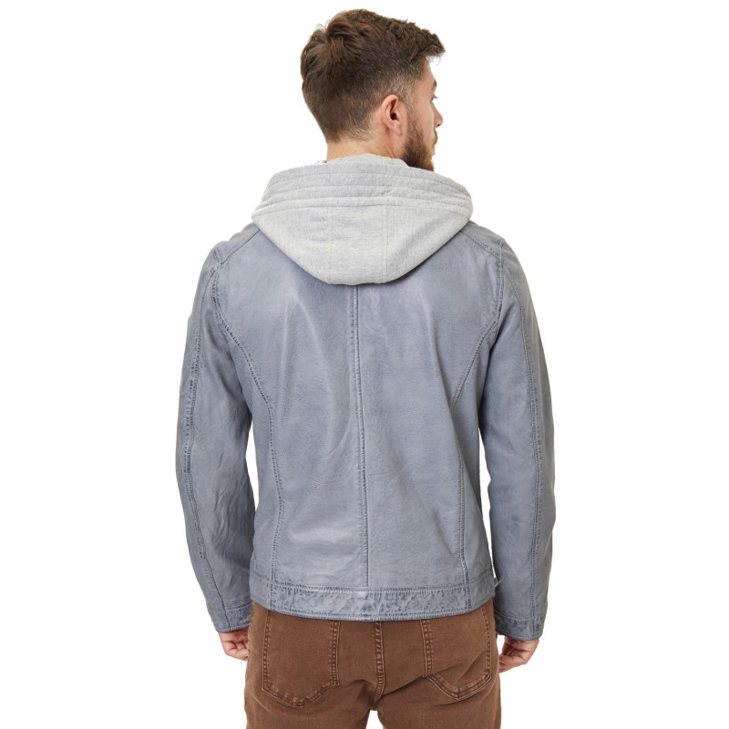 Geaca de Piele Barbati Gipsy Albastru Prafuit GMBaxder – Black Friday