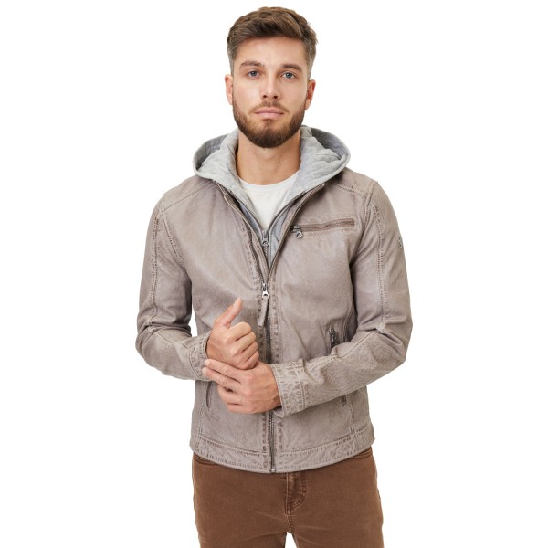 Geaca de Piele Barbati Gipsy Gri GMBaxder