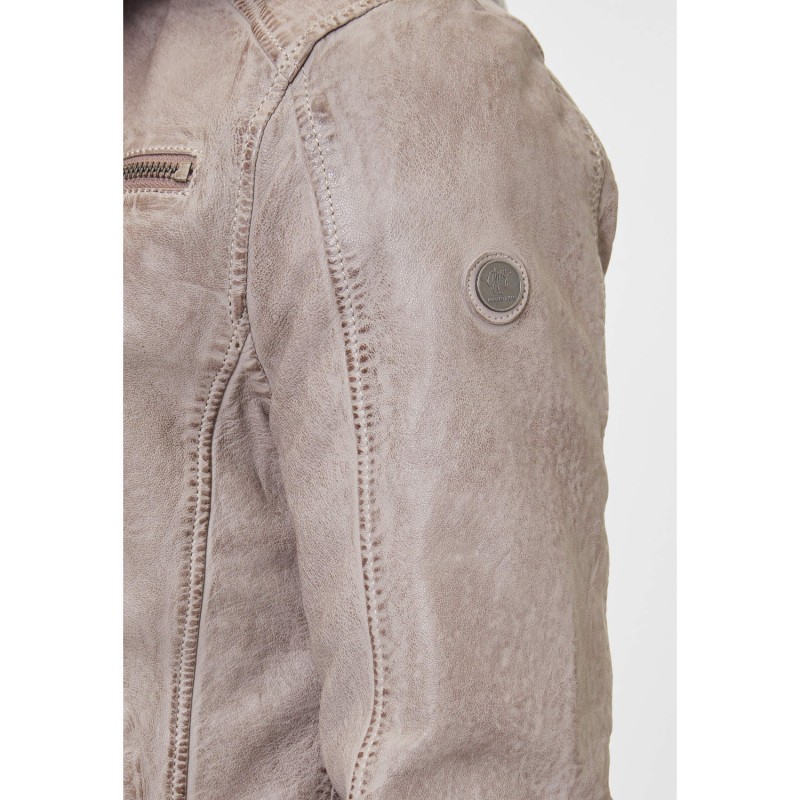 Geaca de Piele Barbati Gipsy Gri GMBaxder – Black Friday