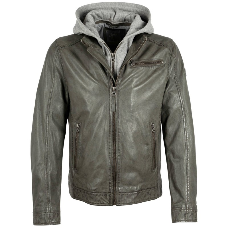 Geaca de Piele Barbati Gipsy Verde Prafuit GMBaxder – Geci de Piele Geaca de Piele Barbati Gipsy Verde Prafuit GMBaxder – Geci de Piele