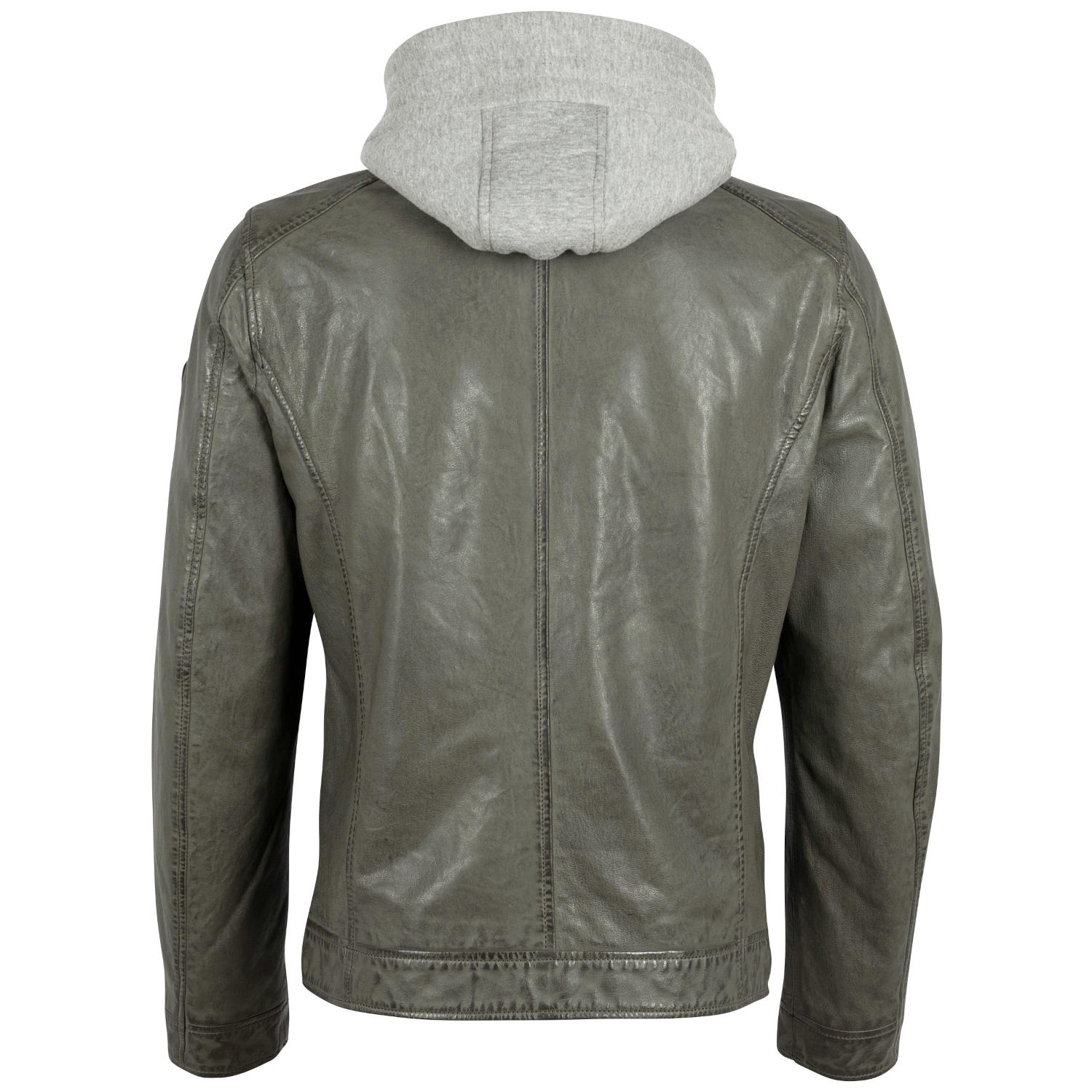 Geaca de Piele Barbati Gipsy Verde Prafuit GMBaxder – Geci de Piele