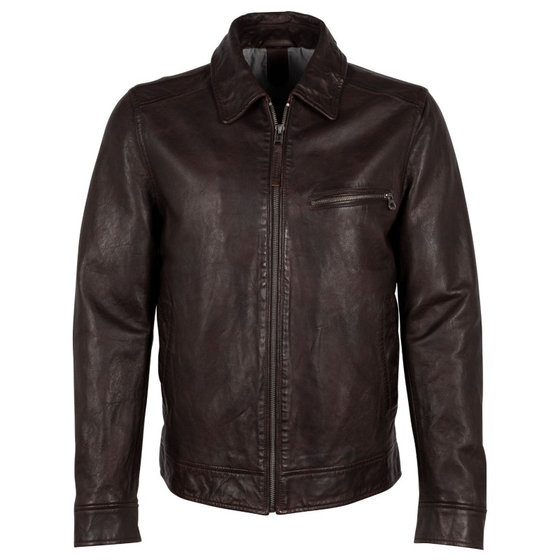 Geaca de Piele Barbati Gipsy Castanie GMBerink – Black Friday Geaca de Piele Barbati Gipsy Castanie GMBerink – Black Friday