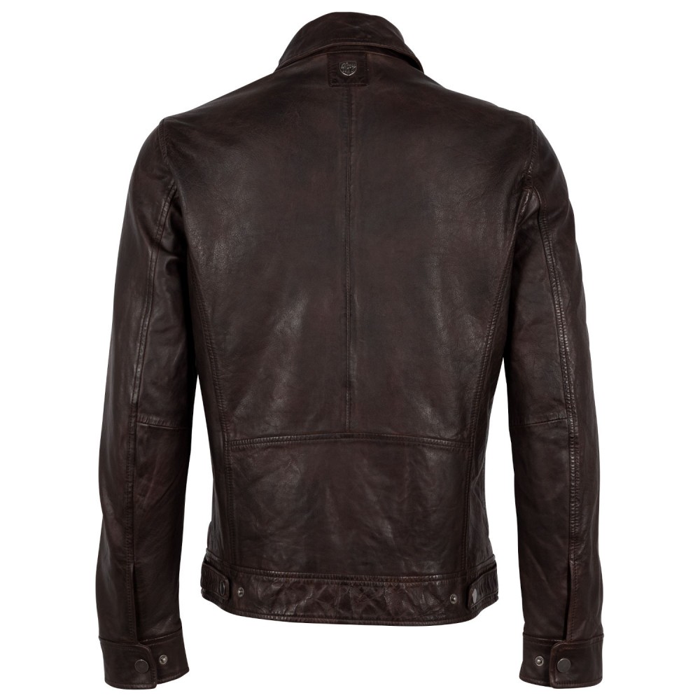 Geaca de Piele Barbati Gipsy Castanie GMBerink Geaca de Piele Barbati Gipsy Castanie GMBerink - readytowear.ro
