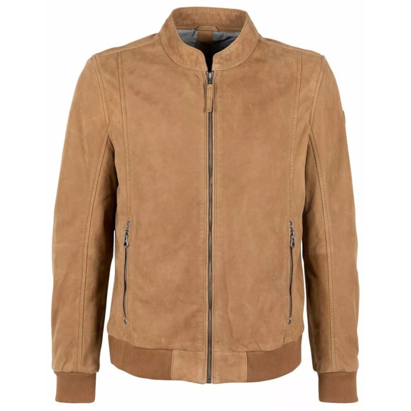 Geaca de Piele Barbati Gipsy Coniac GMBerret LNUV – Black Friday