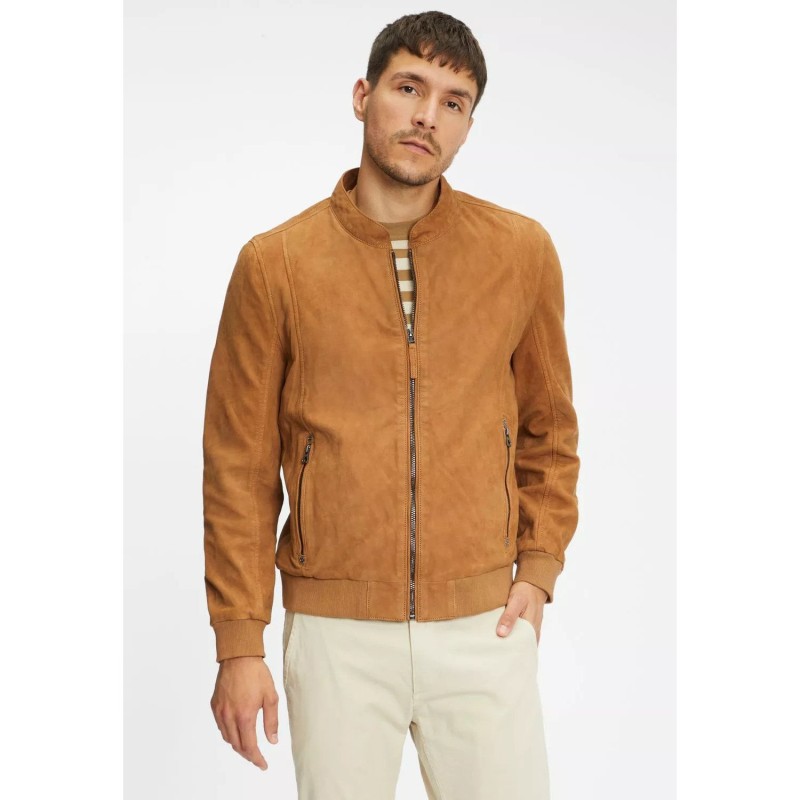 Geaca de Piele Barbati Gipsy Coniac GMBerret LNUV – Black Friday