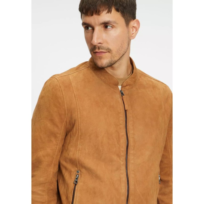 Geaca de Piele Barbati Gipsy Coniac GMBerret LNUV – Black Friday