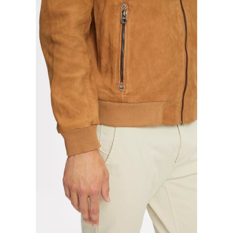 Geaca de Piele Barbati Gipsy Coniac GMBerret LNUV – Black Friday