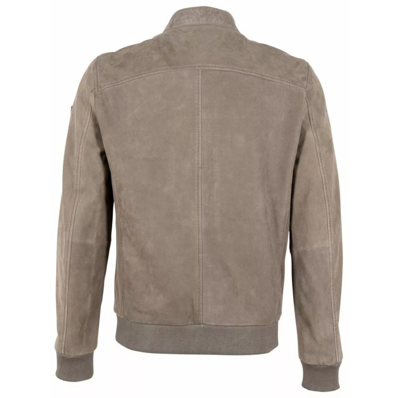 Geaca de Piele Barbati Gipsy Gri/Verde GMBerret – Black Friday