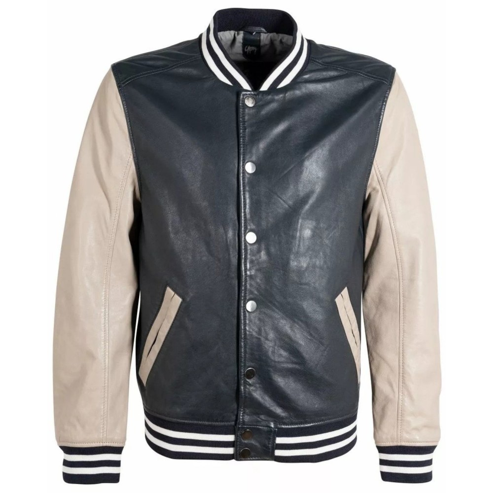 Geaca de Piele Barbati Gipsy Bleumarin/Bej GMBluno 2 Geaca de Piele Barbati Gipsy Bleumarin/Bej GMBluno 2 - readytowear.ro