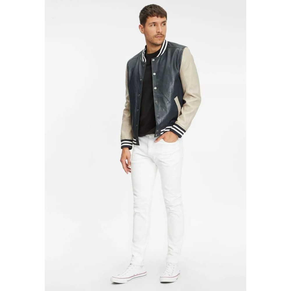 Geaca de Piele Barbati Gipsy Bleumarin/Bej GMBluno 2 Geaca de Piele Barbati Gipsy Bleumarin/Bej GMBluno 2 - readytowear.ro