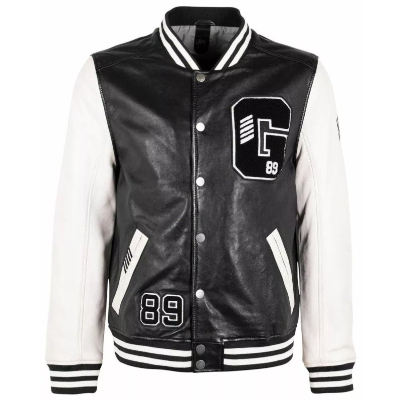 Geaca de Piele Barbati Gipsy Negru/Alb GMBluno – Black Friday Geaca de Piele Barbati Gipsy Negru/Alb GMBluno – Black Friday