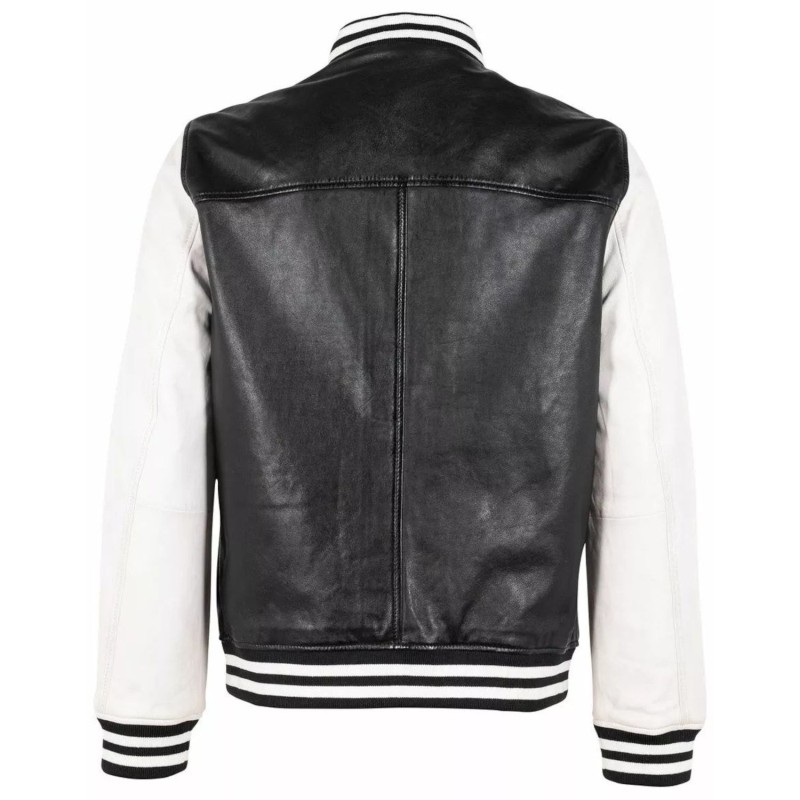 Geaca de Piele Barbati Gipsy Negru/Alb GMBluno – Black Friday Geaca de Piele Barbati Gipsy Negru/Alb GMBluno – Black Friday
