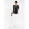 Geaca de Piele Barbati Gipsy Negru/Alb GMBluno – Black Friday Geaca de Piele Barbati Gipsy Negru/Alb GMBluno – Black Friday