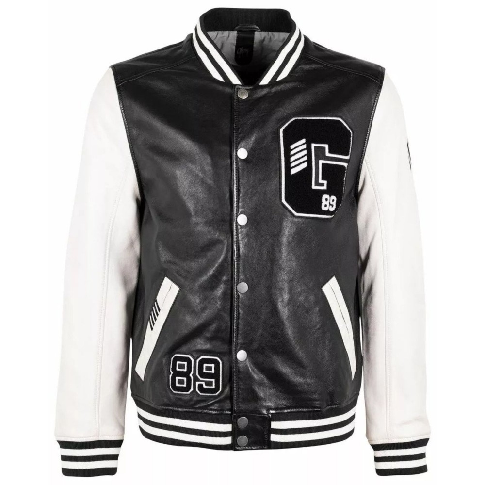 Geaca de Piele Barbati Gipsy Negru/Alb GMBluno Geaca de Piele Barbati Gipsy Negru/Alb GMBluno - readytowear