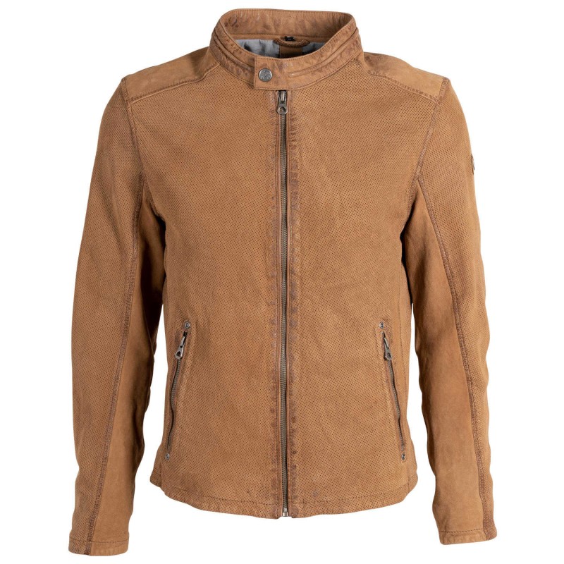 Geaca de Piele Barbati Gipsy Coniac GMBodro – IMBRACAMINTE