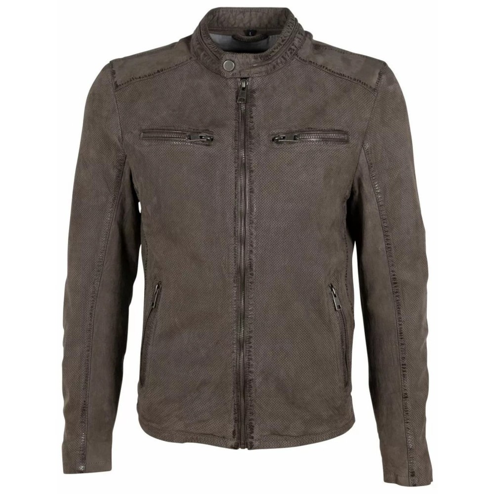 Geaca de Piele Barbati Gipsy Gri GMBodro Geaca de Piele Barbati Gipsy Gri GMBodro - readytowear.ro
