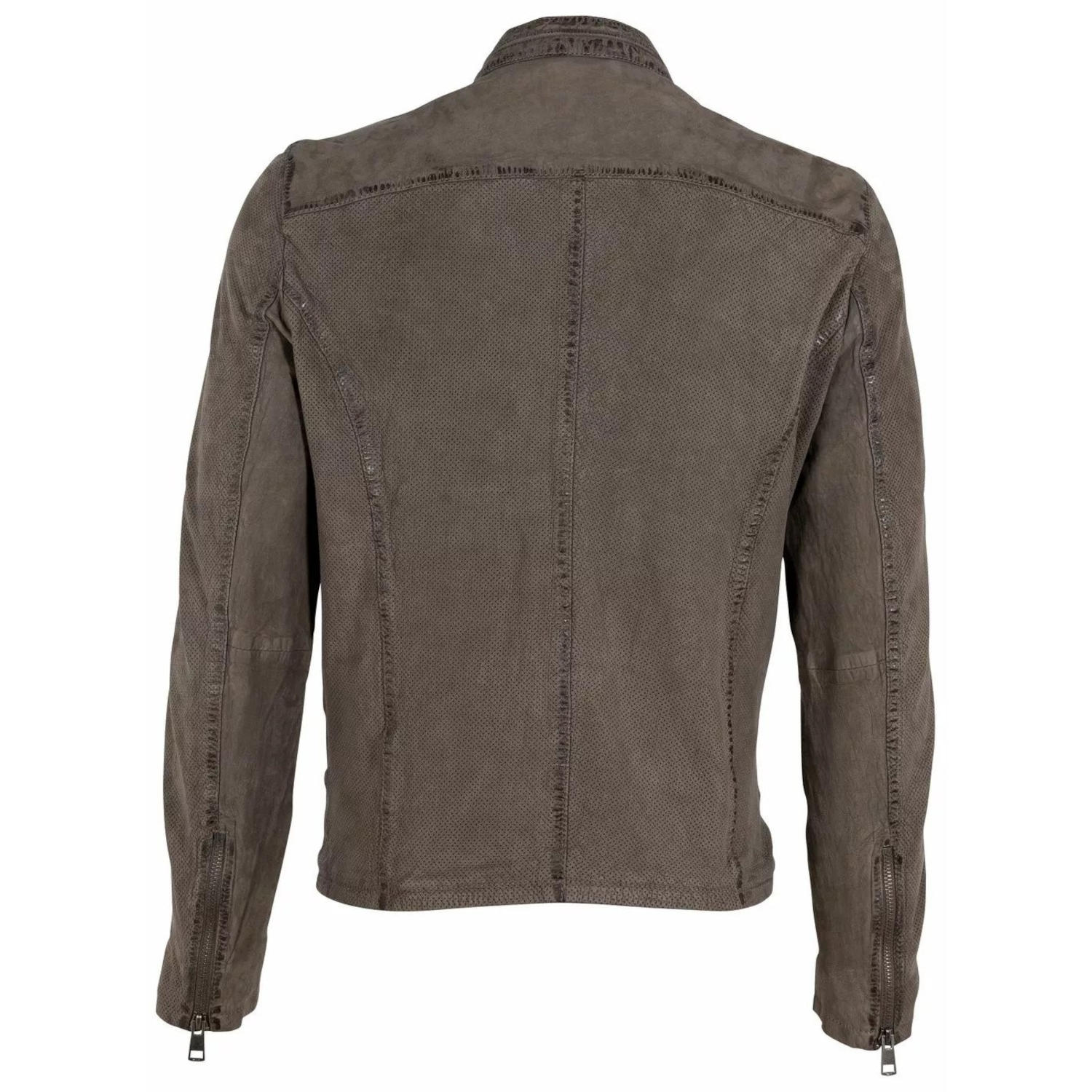 Geaca de Piele Barbati Gipsy Gri GMBodro – IMBRACAMINTE