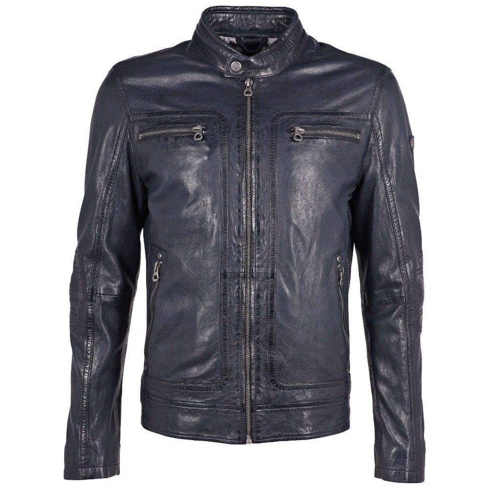 Geaca de Piele Barbati Gipsy Bleumarin GMBosko LONTV Geaca de Piele Barbati Gipsy Bleumarin GMBosko LONTV - readytowear.ro
