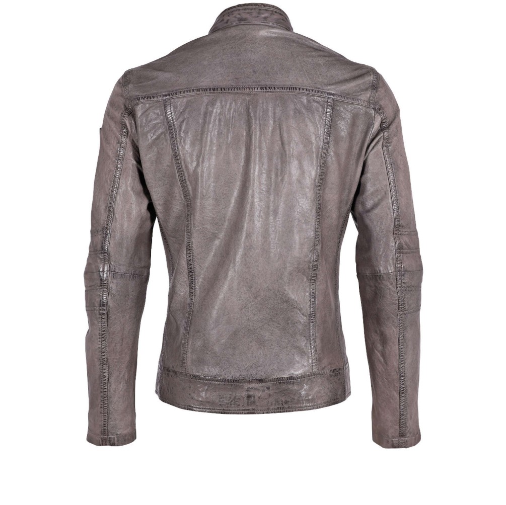 Geaca de Piele Barbati Gipsy Gri GMBosko LONTV – IMBRACAMINTE