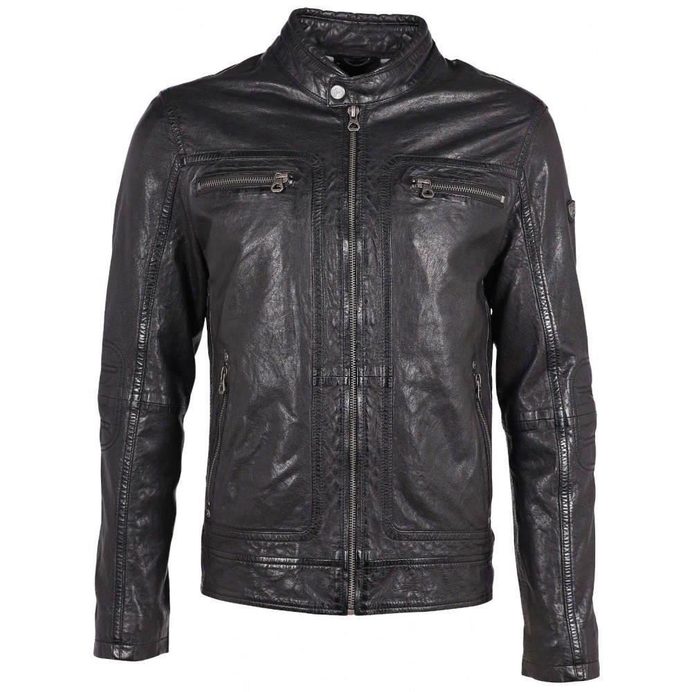Geaca de Piele Barbati Gipsy Neagra GMBosko Geaca de Piele Barbati Gipsy Neagra GMBosko - readytowear.ro