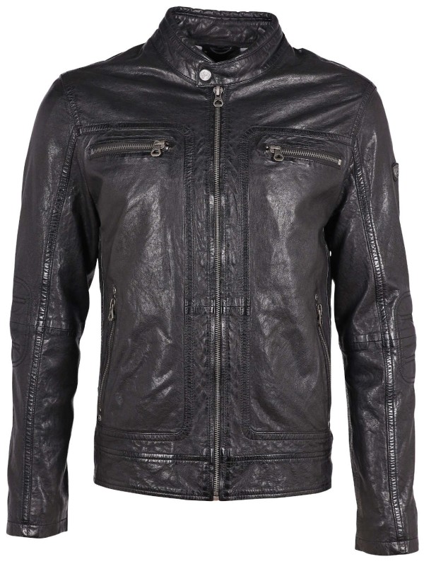 Geaca de Piele Barbati Gipsy Neagra GMBosko – IMBRACAMINTE — fotografia 1