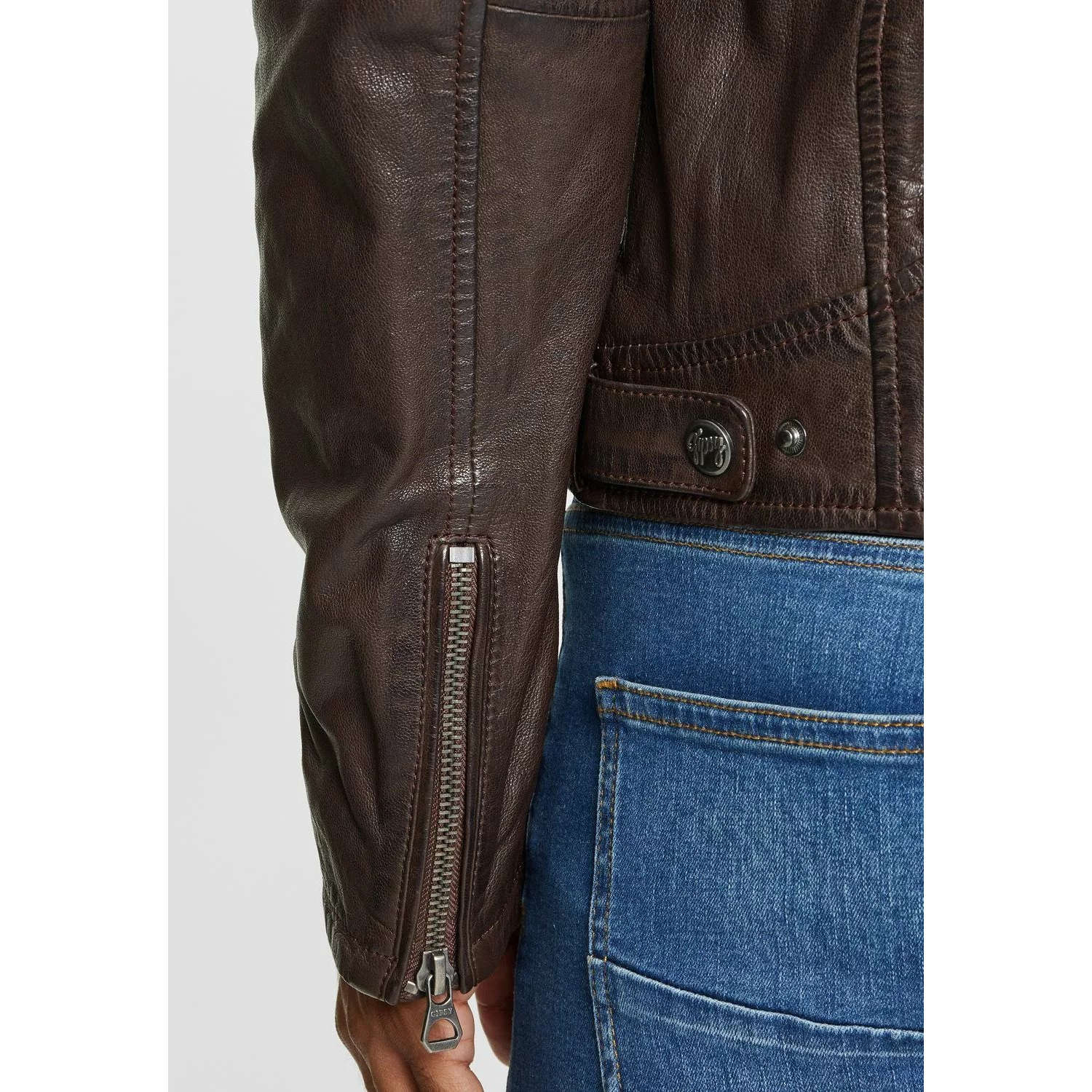Geaca de Piele Barbati Gipsy Maro Inchis GMBrody – IMBRACAMINTE